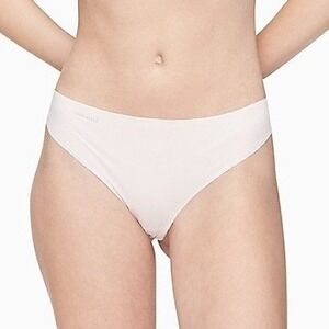 Calvin Klein Women Invisibles Thong Panty Pink Medium Seamless Underwear NWT